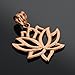 Claddagh Gold - 10k Rose Gold Lotus Flower Pendant