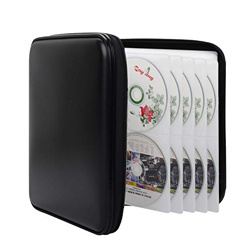 COOFIT CD Case, 320 Capacity DVD Case CD Wallets Storage Organizer Flexible Plastic Protective DVD Storage (320 Capacity)