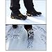 Crampons Upgraded 19 Spikes Ice Snow Grips Traction Cleats System Safe Protect for Walking, Jogging, or Hiking on Snow and Ice (Fit S/M/L/XL/XXL Shoes/Boots) (Dark Black, Large)