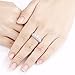 Newshe Jewellery Eternity Ring Wedding Band for Women 925 Sterling Silver 1.13ct Round White 5A Cz Size 4-13