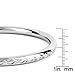 West Coast Jewelry Women's Stainless Steel Scalloped Design Bangle Bracelet
