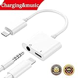Headphone Adaptor for iPhone Adapter 3.5mm Jack Dongle Earphone Connector Convertor AUX Audio Headset Accessories Cable Audio Splitter Compatible for iPhone X XS XS Max 8/8Plus Support iOS 11 or Later