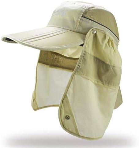 Migu Unisex Sun Protection Neck Face Flap Hat Quick Dry Flodable Safari Fishing Reflective Visor Cap UPF 50+
