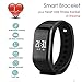 Fitness Tracker with Replacement Band Waterproof Heart Rate Monitor Call Remind Wireless Pedometer Activity Tracker for Women, and Men (Black + Blue Band)