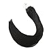 Ugeat Micro Loop Hair Extensions Real Human Hair Natural Black Microlink Hair Extensions Micro Loop Extensions Human Hair Micro Ring Extensions Real Human Hair Black #1 50S 16 Inch