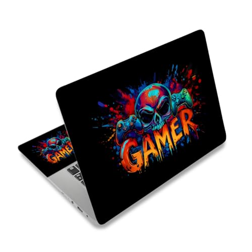AIMSA Skull Gamer Laptop Skin Decal