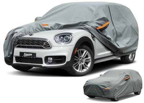 kayme Car Cover, Car Cover, Outdoor Waterproof Breathable Anti-UV Anti-Dust 5 Layers, Car Cover Compatible with T-ROC, 3008, Kadjar, Duster, Qashqai etc. for SUV up to 460 cm