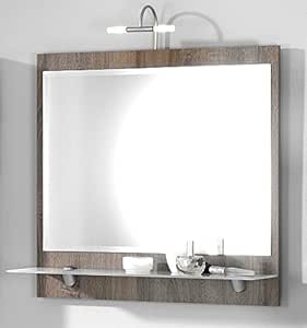 Cuarto de baño halógeno Espejo de pared en trffel roble baño Espejo