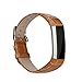 AK Bands for Fitbit Alta (HR) / Fitbit Alta HR 2017, Adjustable Comfortable Fitbit Alta / Fitbit Alta HR Accessories Leather Wristbands for Fitbit Alta Bands (Brown Bamboo Texture)
