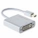 Cablecreation Gold Mini Displayport (Thunderbolt Port Compatible) to DVI Adapter Cable for Mac Book, iMac and More, White Color