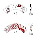 YuBoBo Halloween Cupcake Toppers Wrappers, 24 Pieces Horror Cake Decoration Bloodstain Cake Knife Scissors Food Decor Party Suppliers