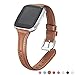 bayite Bands Compatible with Fitbit Versa/Fitbit Versa Lite/Fitbit Versa 2, Brown, (5.3