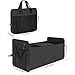 Amlion Car Trunk Organizer Storage Container for SUV, Trunk Storage Organizer with Cooler Compartment, Collapsible Cargo Trunk Storage Organizer (Black)