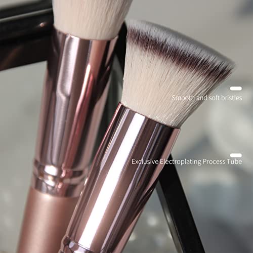 Foundation Brush Kabuki Flat Top Makeup Brush, Top Premium Durable Foundation Brush for Liquid Makeup Perfect for Flawless Powder and Cream,Buffing, Blending Liquid, foundation brush full coverage