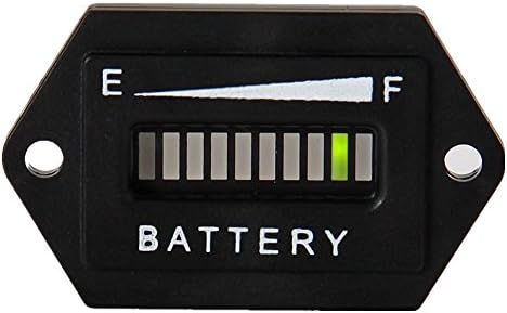 Prefectech 48V Golf Cart Battery Meter Indicator LED Gauge for EZGO Club Yamaha Car Marine Jet Ski (48V)