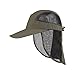 Juniper Outdoor UV Cap with Mesh Flap and Sides, One Size, Olive