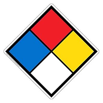 NFPA 704 Blank NFPA Hazard Diamond Placard Sign, 15x15 in. Aluminum for