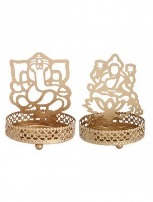 M.G.R.J Ganesh Ji & Lakshmi Ji Shadow Lamps tealight Candle Holder Stand for Pooja and Decorative