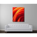 Orange Rose Petal Abstract Gallery Wrapped Canvas
