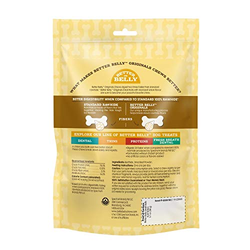 Better Belly Rawhides for Dogs, Digestible Rawhide Dog Chews, No