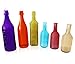 Colored Glass Bottles, 6 Pieces Colorful Decorative Vintage Bottle for Outdoor Garden Bottle Tree or Indoor Home Decor (Rainbow Color Set)