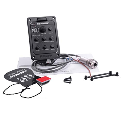MqbY Guitar Parts and Accessories Fishman 4-Band EQ Equalizer Guitar Preamp Piezo Acoustic Guitar Pickup Guitar Tuner with Mic Beat Board CE Certification