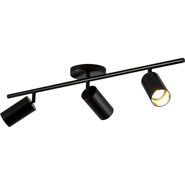 KCO LIGHTING MODERN MATTE BLACK TRACK LIGHTING 3-LIGHTS...