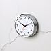 mDesign Suction Clock for Bathroom - Brushed Stainless Steel