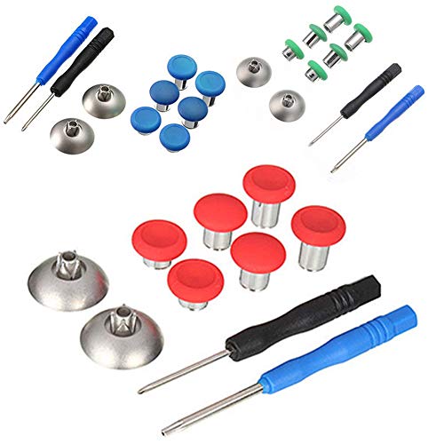 heaven2017 Metal Controller Buttons Set Thumbsticks Mod Replacement Kit for Xbox One Elite Red - Thumbnail 2