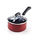 Cook N Home Pots and Pans Nonstick Cookware Set 12-Piece, Kitchen Cooking Set with Frying Pans and Saucepans, Induction Compatible, Marble Red