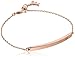 French Connection Rectangle Bar Plaque on Fine Chain Bracelet, 7