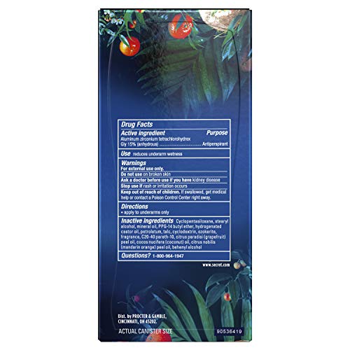 Secret Antiperspirant Deodorant for Women With Pure Essential Oils