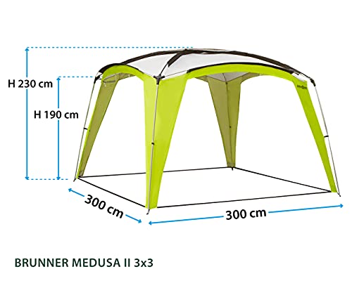 Pavillon-Garten 300 x 300 x 190/230 cm Brunner – Bild 2