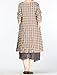 Mordenmiss Women's New Plaid Layers Irregular Hem Dress 1X Khaki