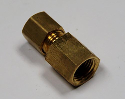 Brass Fitting: Female Compression Connector 1/8" Tube OD 1/8" Male Pipe Qty 5