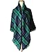 MOLERANI Women's Fashion Tassels Soft Plaid & Tartan Scarf Winter Warm Large Blanket Wrap Shawl (One Size, 14-Navy Green)