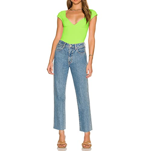 WOMEN’S CROP TOPS CAMI SEXY BACKLESS DEEP V NECK SHORT SLEEVE Y2K T SHIRTS CAUSAL SLIM FIT TEE SUMMER CROP CAMI (AS1, ALPHA, L, REGULAR, REGULAR, GREEN)