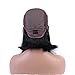 Andria Hair 22-26 inch Straight Long Beautiful Natural Black/Black Color Wig Hair with Baby Hair Bleache Knots Half Hand Tide wigs
