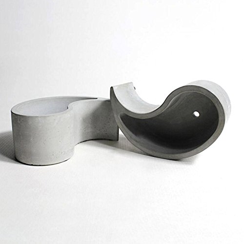 SHZONS Concrete Flowerpot Molds Silicone Molds Gossip Model Concrete Tabletop Composite Flowerpot