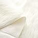 Ojia Deluxe Soft Faux Sheepskin Chair Cover Seat Pad Plain Shaggy Area Rugs for Bedroom Sofa Floor (2ft x 6ft, Ivory White)