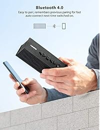 Rokono BASS+ (F200) Altavoz Bluetooth portátil para iPhone Samsung   Negro