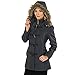 Alpine Swiss Duffy Women's Wool Coat Fur Trim Hooded Parka Jacket