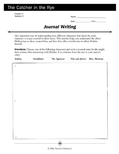 The Catcher In The Rye Novel Guide Book