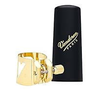 Vandoren LC07P Optimum Ligature and Plastic Cap for Alto Saxophone Gilded with 3 Interchangeable Pressure Plates
