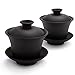Purple Clay Tea Pot Yi Xing Clay Gaiwan Tea Cup, Black