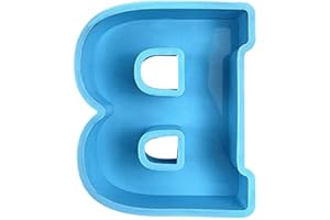 NMVED Large Size 3D Alphabet Epoxy Resin Silicone Mold, Capital Letter Symbol Mold, DIY Crystal Word Sign Epoxy Casting Molds for Art DIY Craft, Home Decoration, Jewelry Making Tool,Party Decoration Mold（B)