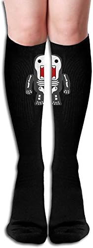 Funny Cool Domo-kun Skeleton BlackRed Knee High Socks Compression Team Sport Socks For Men And Women,19.6inch