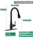 Purelux Kitchen Faucet Oil Rubbed Bronze, Sweep Blade Function Single Handle 3 Setting Kitchen Sink Faucets with Pull Down Sprayer Fits 1 or 3 Hole Installation