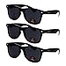 RAY SOLÉE USA Merchant | Sunglasses for Men, Women & Kids 3 Pack of Tinted Lenses with UVA & UVB Protection (Satin Black, Black)