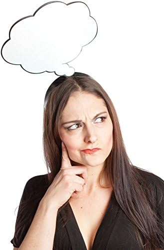 Morbid Enterprises Speech Bubble Headband Thought, Black/White, One Size